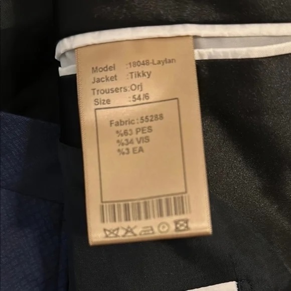 Sophisticated Blue and Black Suit - Picture 6 of 12